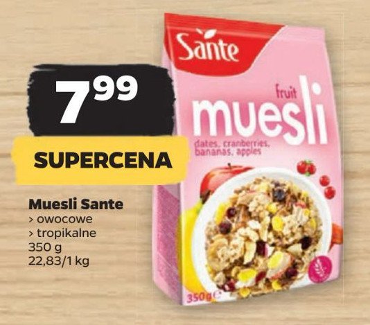Musli owocowe Sante promocja