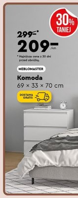 Komoda 116 x 35 x 84 cm Meblomaster promocja w Biedronka