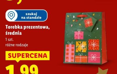 Torebka prezentowa, średnia różne rodzaje promocja w Lidl