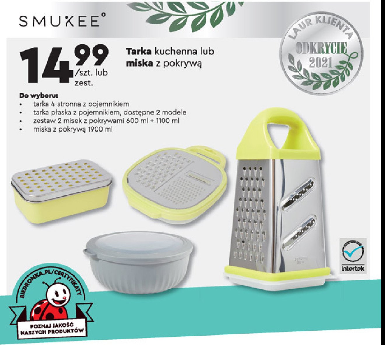 Tarka ze stali nierdzewnej płaska Smukee kitchen promocja