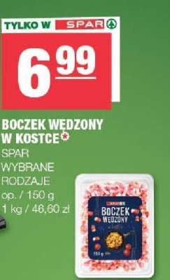 Boczek wędzony w kostce spar wybrane rodzaje promocja w SPAR