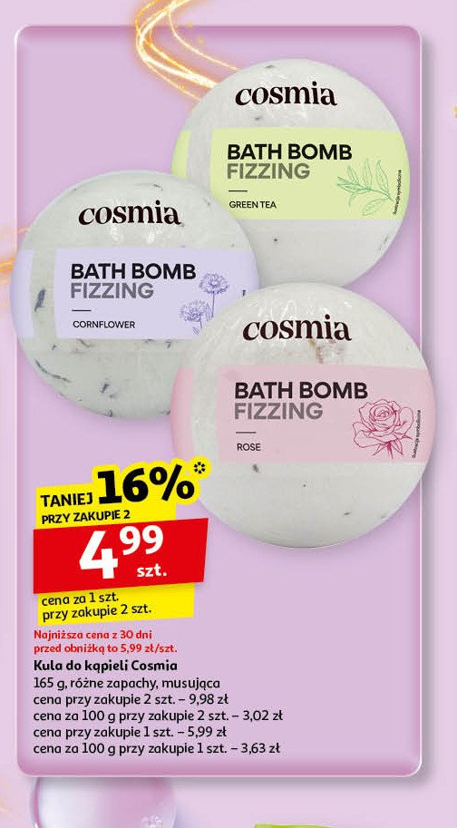 Kula do kąpieli cornflower Cosmia promocja w Auchan