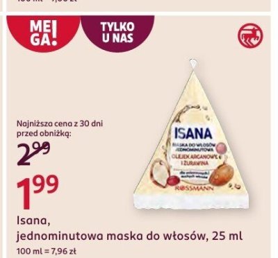 Jednominutowa maska do włosów promocja w Rossmann