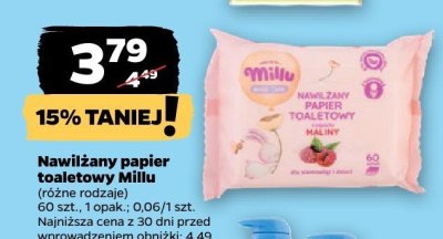 Nawilżany papier toaletowy  promocja w Netto