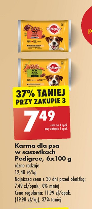 Karma dla psa junior kurczak ryż - wołowina ryż Pedigree vital promocja