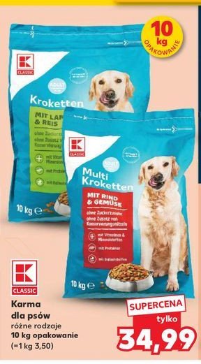 Krokieciki dla psa dziczyzna K-classic promocja w Kaufland