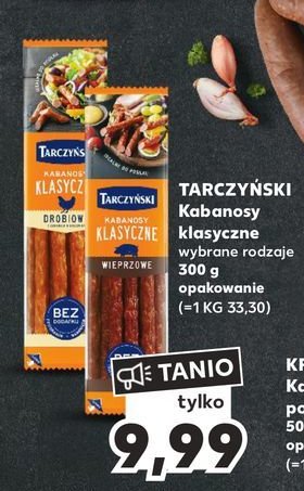 Kabanosy wieprzowe Tarczy艅ski kabanos klasyczny promocja
