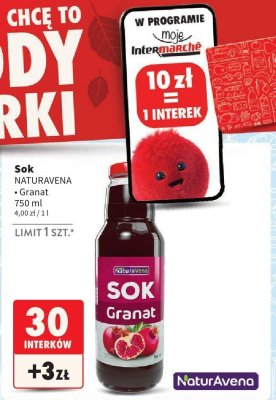 Sok Granat 750 ml Naturavena promocja w Intermarche