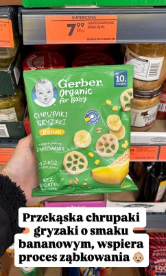 Chrupaki kukurydziane Organic for Baby banan promocja w Biedronka