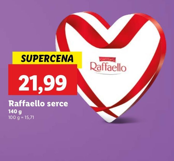 Bombonierka serce Raffaello promocja w Lidl