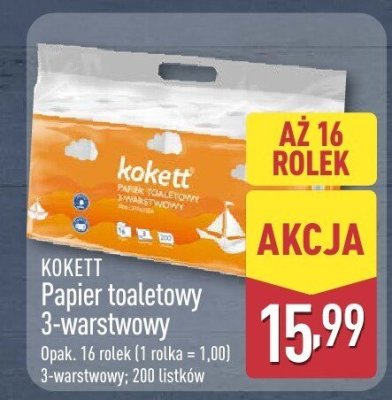Papier toaletowy KOKETT 3-warstwowy promocja w Aldi