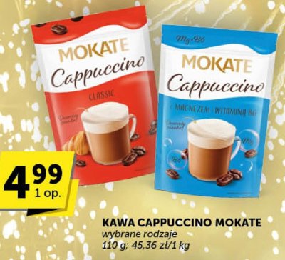 Kawa Cappuccino Mokate wybrane rodzaje promocja w Groszek