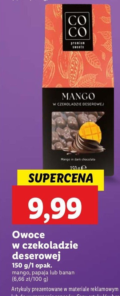 Mango w czekoladzie deserowej Eurohansa promocja