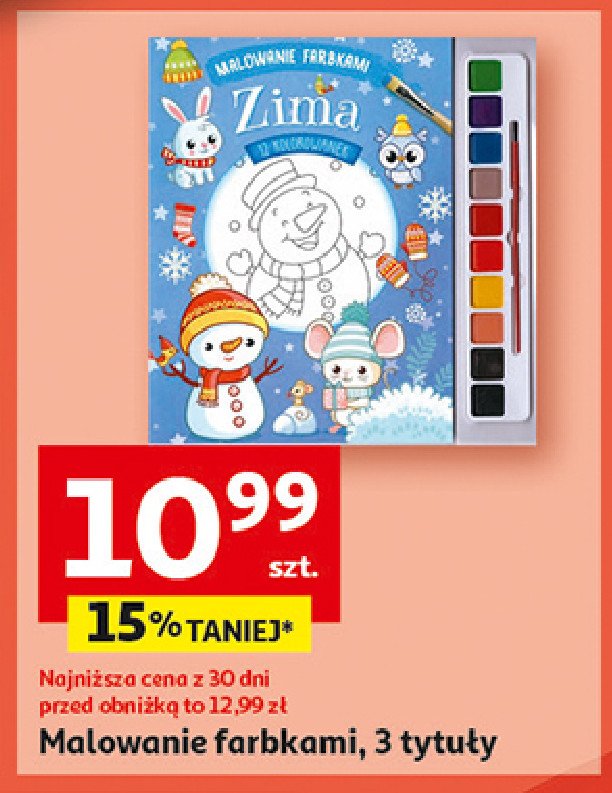 Malowanie farbkami zima promocja w Auchan