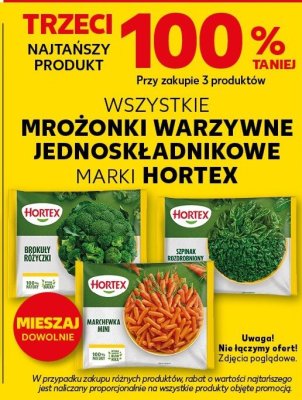 Mrożonki warzywne jednoskladnikowe różne rodzaje promocja w Kaufland