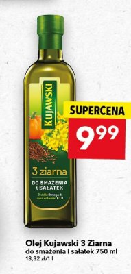 Olej Kujawski 3 Ziarna do smażenia i sałatek promocja w LEWIATAN