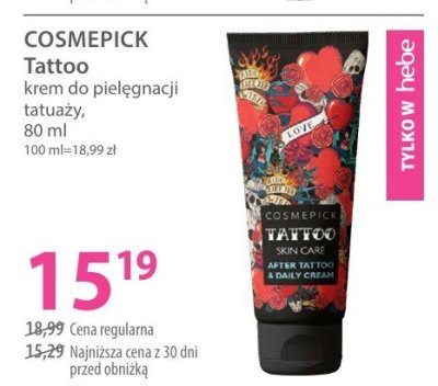 Cosmepick Tattoo krem do pielęgnacji tatuażu promocja w Hebe