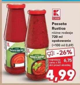 Passata rustica z bazylią K-classic promocja