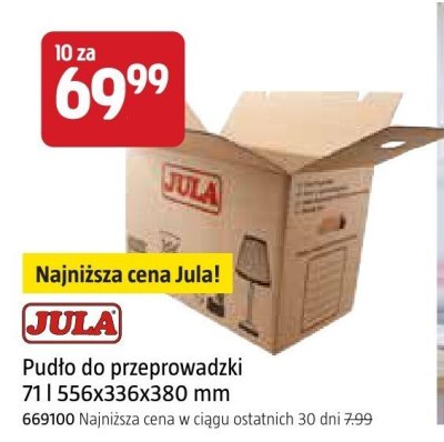 Pudło do przeprowadzki Jula 71 l 556x336x380 mm promocja w Jula