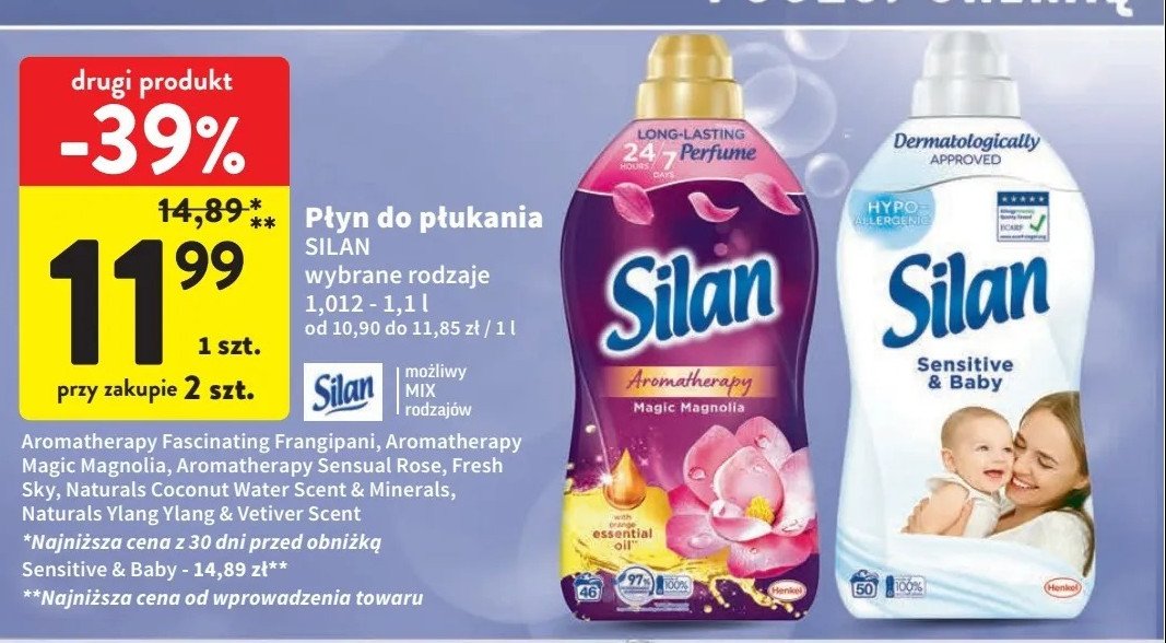 Płyn do płukania coconut water scent & minerals Silan naturals promocja