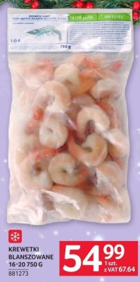 Krewetki blanszowane 16-20 750 g promocja w Selgros