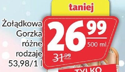 Gorzka Żołądkowa różne rodzaje promocja w Prim Market