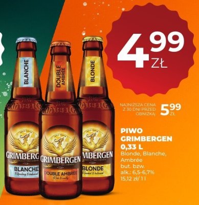 Piwo Grimbergen Blanche, Blond, Ambrée 0,33 L promocja w Duży Ben