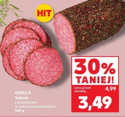 GZELLA Salami z papryką lub w ziołach prowansalskich 100 g promocja w Kaufland