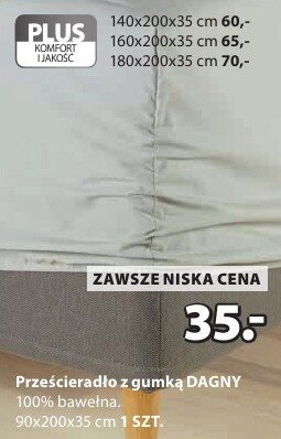 Prześcieradło Dagny 90x200x35 cm promocja w Jysk