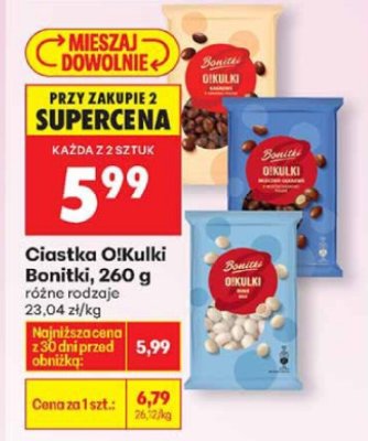 Ciastka OlKulki 260g - różne rodzaje promocja w Biedronka