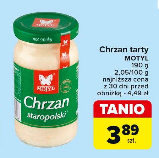 Chrzan staropolski Motyl promocja w Carrefour Market