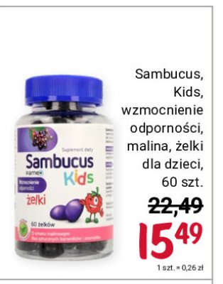 呕elki dla dzieci o samku malinowym Sambucus kids promocja