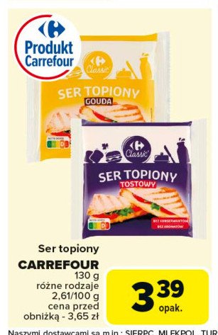 Ser topiony tostowy Carrefour classic promocja w Carrefour Market