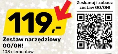 Zestaw narzędziowy GO/ONI 108 elementów promocja w Bricomarche