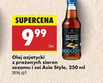 Olej azjatycki z pra偶onych ziaren sezamu Asia style promocja