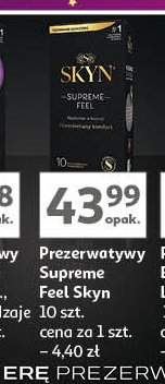 Prezerwatywy supreme feel Unimil skyn promocja w Auchan