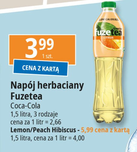 Herbata mrożona green citrus Fuzetea promocja