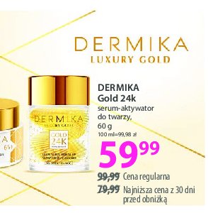 Serum luksusowe 3d aktywator młodości Dermika gold 24k promocja w Hebe