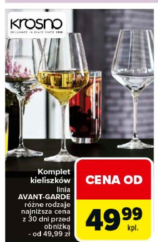 Komplet kieliszków do wina białego 390 ml avant grande Krosno s.a. promocja