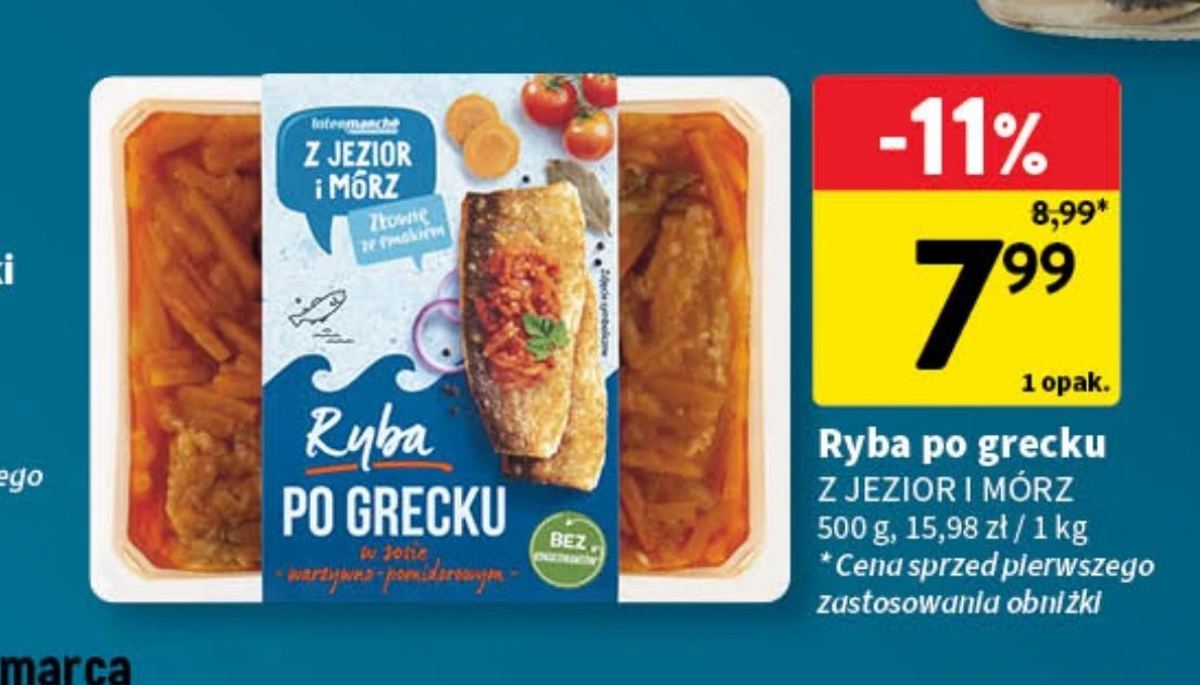 Ryba po grecku Intermarche z jezior i mórz promocja w Intermarche