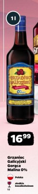 Wino Grzaniec Galicyjski Gorąca Malina 0% bezalkoholowe 1l promocja w Netto