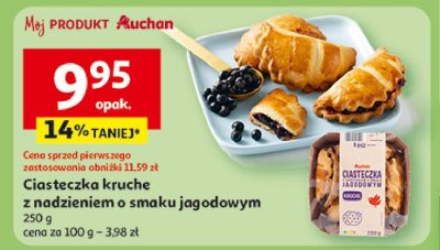 Ciastka z nadzieniem jagodowym Auchan różnorodne (logo czerwone) promocja