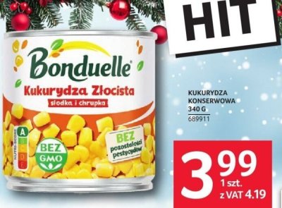 Kukurydza konserwowa Bonduelle 340 g promocja w Selgros