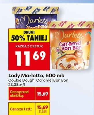Lody Marletto Cookie Dough 500ml promocja w Biedronka