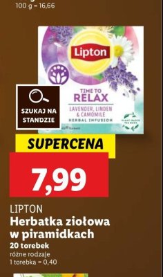 Herbatka LIPTON TIME TO RELAX promocja