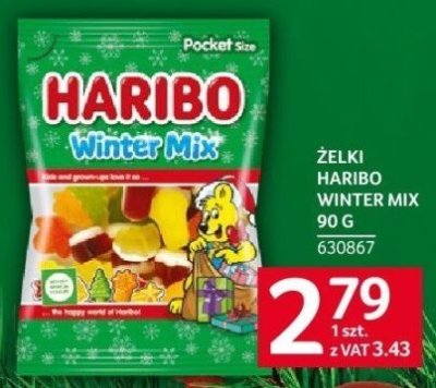 Żelki Haribo Winter Mix 90 g promocja w Selgros