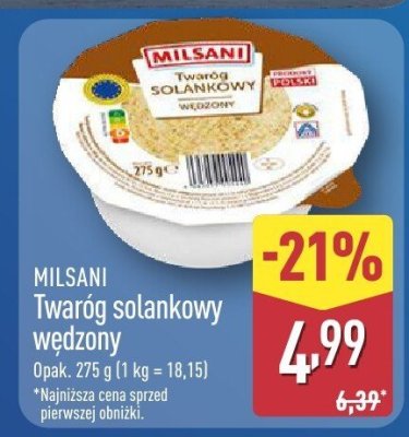 Twaróg solankowy wędzony promocja w Aldi
