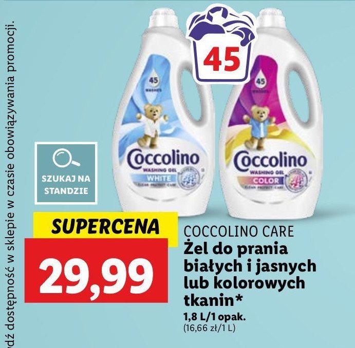 Żel do prania white Coccolino care promocja