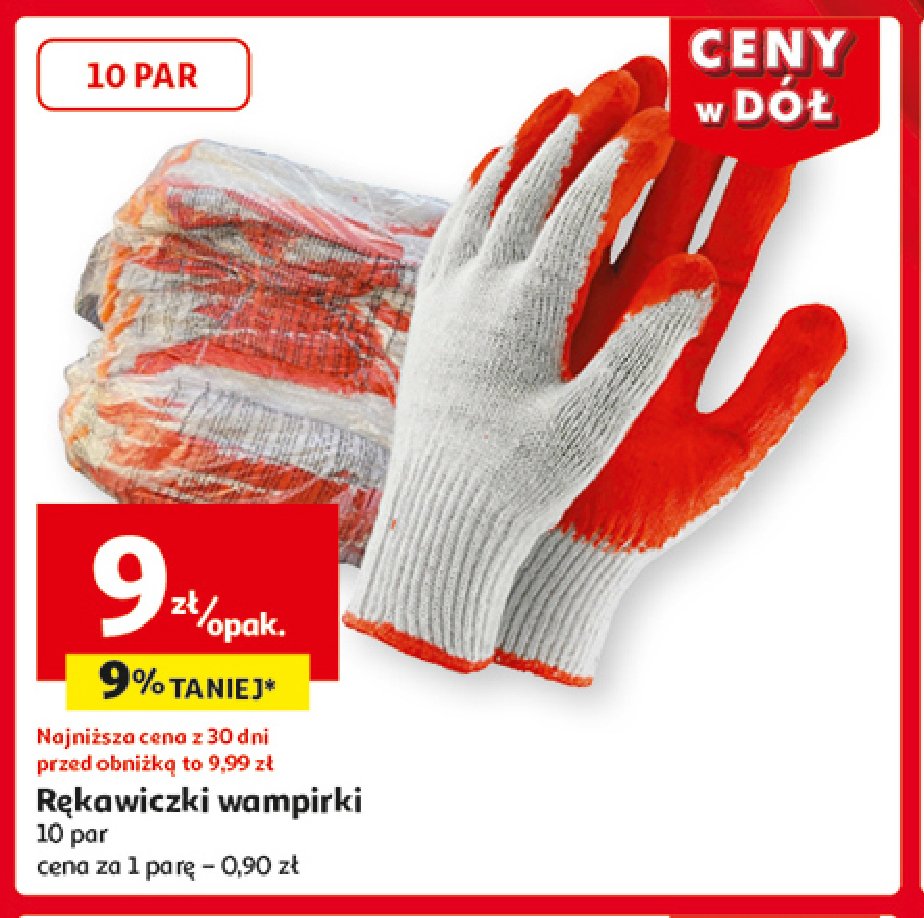 Rękawiczki wampirki promocja w Auchan