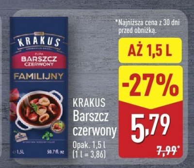 Barszcz czerwony promocja w Aldi
